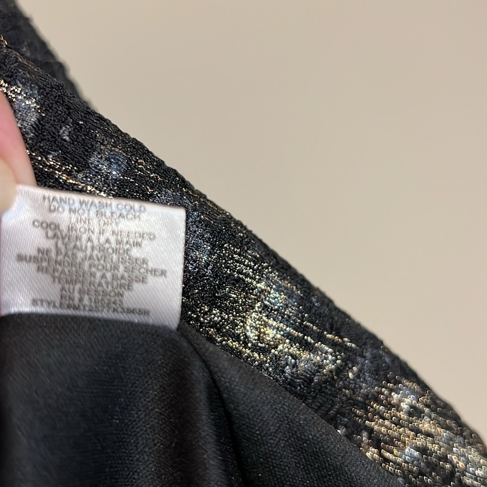 Bobeau Women’s Size Small Open Gold On Black Blazer Jacket - Picture 8 of 10